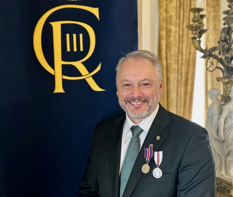 St. FX President Dr. Andy Hakin awarded King Charles III Coronation Medal